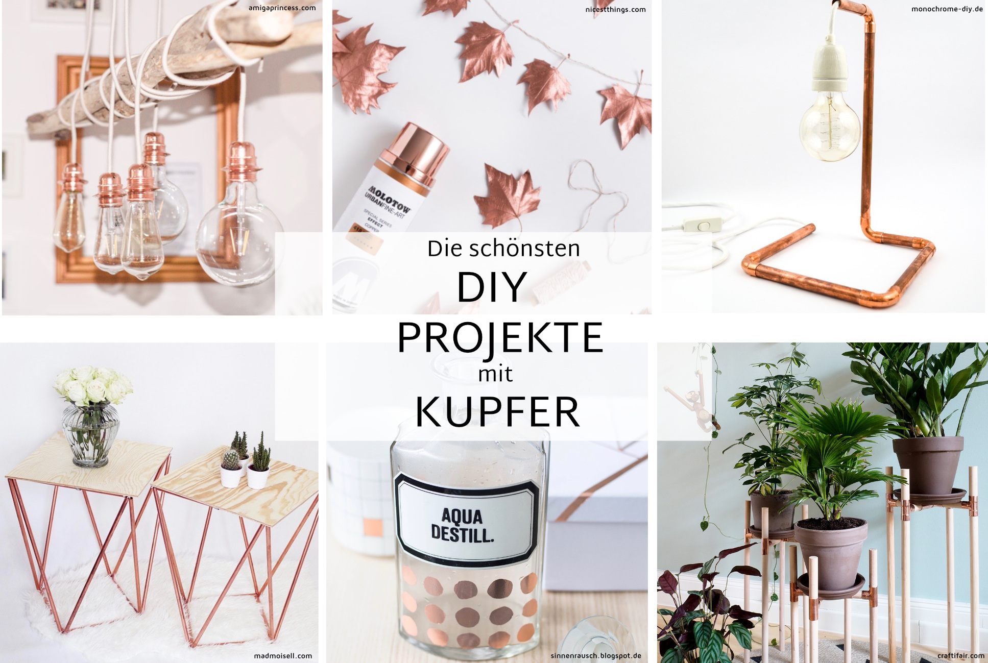 Die schönsten diy projekte mit kupfer Kleiderstange diy holz