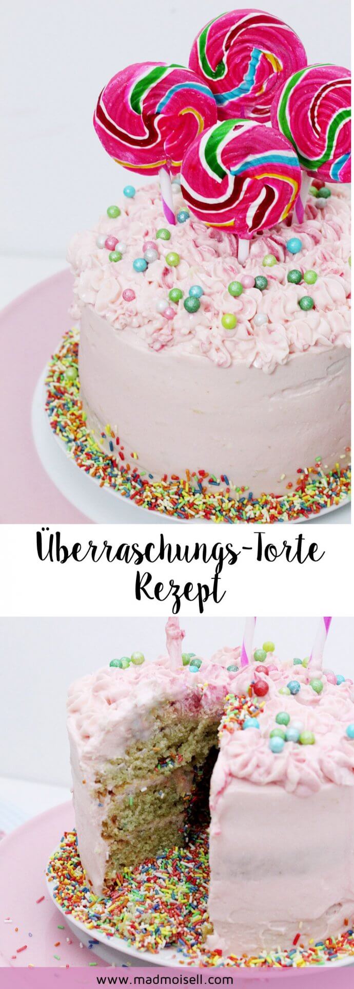 Rezept Überraschungs Torte Mit Zuckerstreusel Füllung Backen 2537