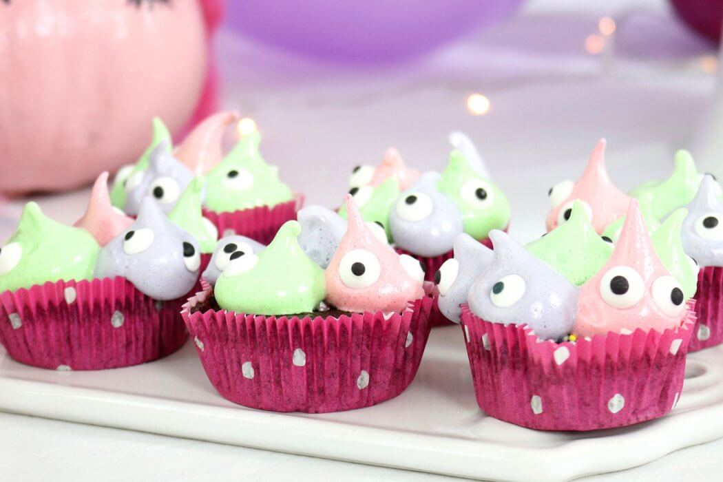 Monster Cupcakes Backen Einfaches Muffin Rezept Fur Halloween