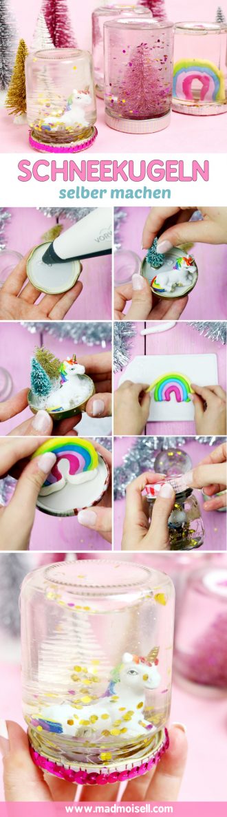 6 Stück Schneekugel-Bastelset – Mit Quetschflasche, Pinzette, Spritze Für DIY